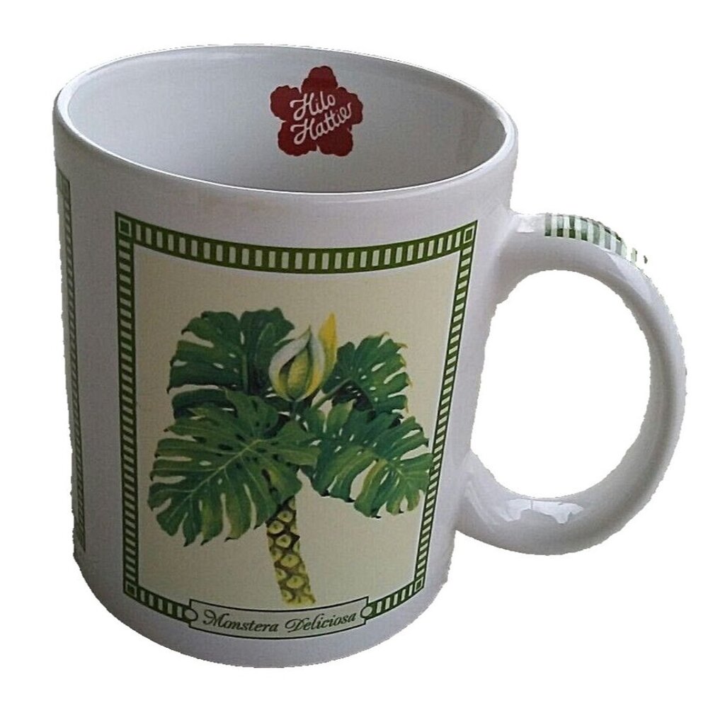 Hilo Hattie Palm Mug Tiki Hawaii Tropical Foliage Aloha Kauai 10oz Coffee 2005